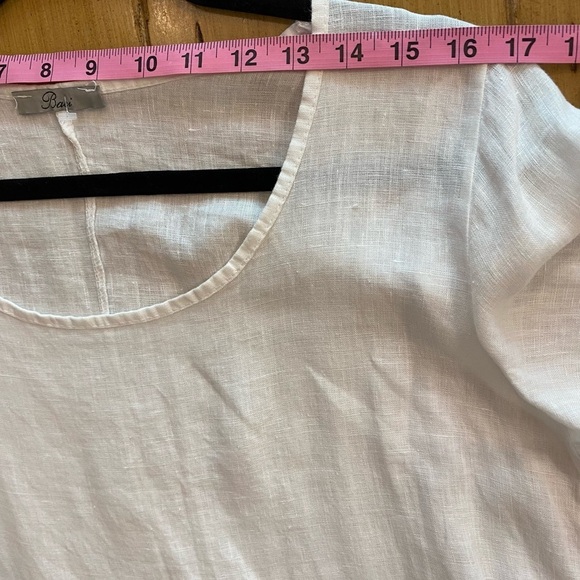 Baci Women’s Linen White Oversized Midi Dress Italy Pockets Beach Resort M-L - Picture 12 of 14